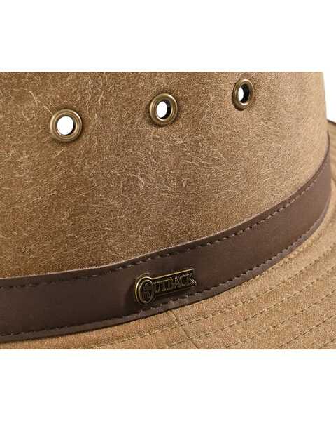 Outback Trading Co. Tan Madison River UPF50 Sun Protection Oilskin Hat, Tan, hi-res