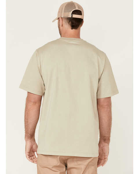 Image #4 - Hawx Men's Solid Taupe Force Heavyweight Short Sleeve Work Pocket T-Shirt , Taupe, hi-res