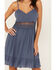 Image #3 - Jolt Women's Crochet Waist Dress, Blue, hi-res