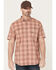 Image #1 - Ariat Men's Rebar Plaid Print Short Sleeve Button-Down Work Shirt, Red, hi-res