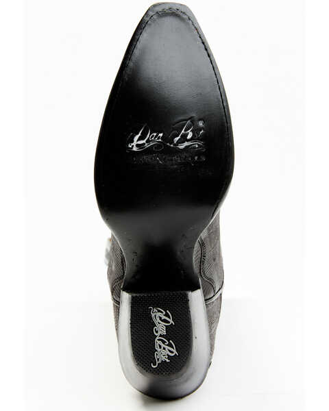 Image #7 - Dan Post Women's Exotic Lizard Western Boots - Snip Toe, Black, hi-res
