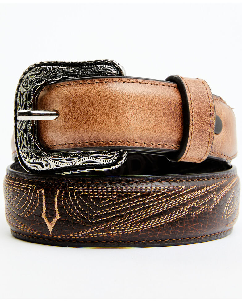 Cody James Boys' Honey Western Belt, Honey, hi-res