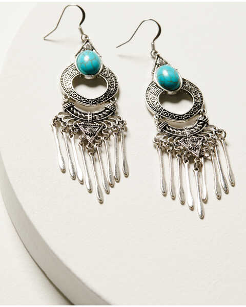 Idyllwind Women's Silver & Turquoise Finley Dangle Earrings , Silver, hi-res