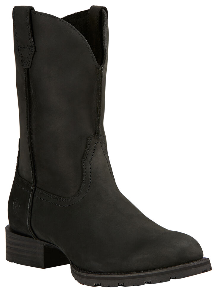 Ariat Black Hybrid Street Side Cowboy Boots - Round Toe , Black, hi-res