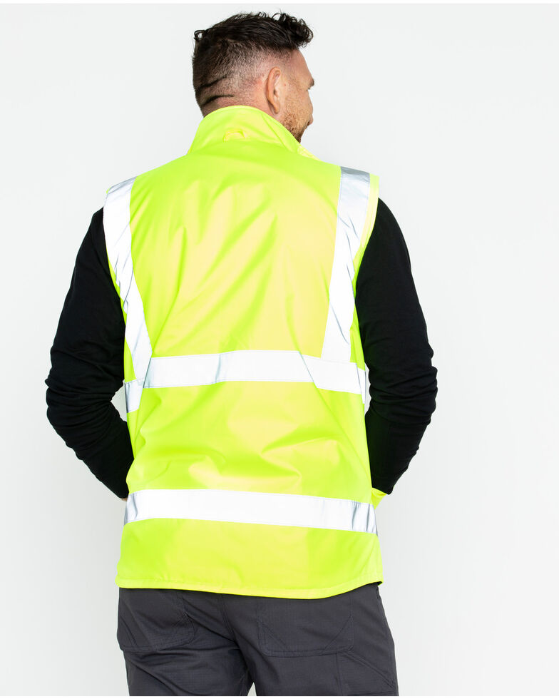 Hawx Men's Reversible Hi-Vis Reflective Work Vest - Big & Tall, Yellow, hi-res