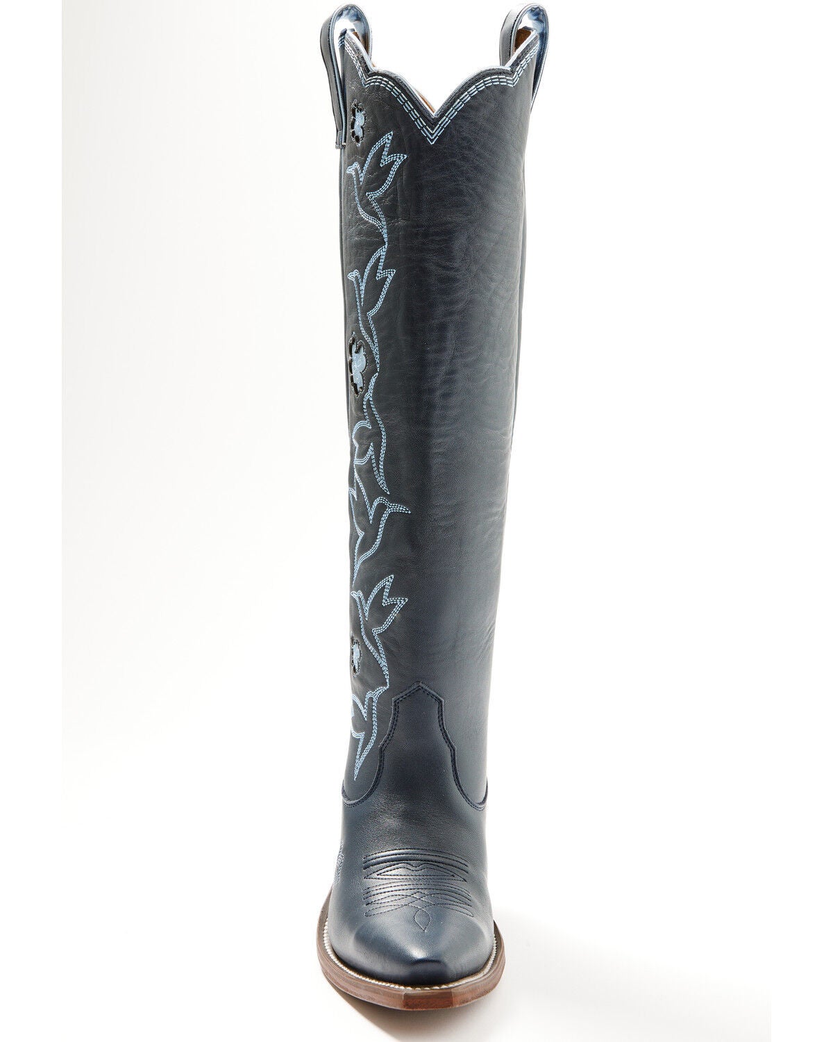 Image #4 - Besita Boots Women's The Honey Bird Embroidered Tall Western Boots - Snip Toe, Navy, hi-res