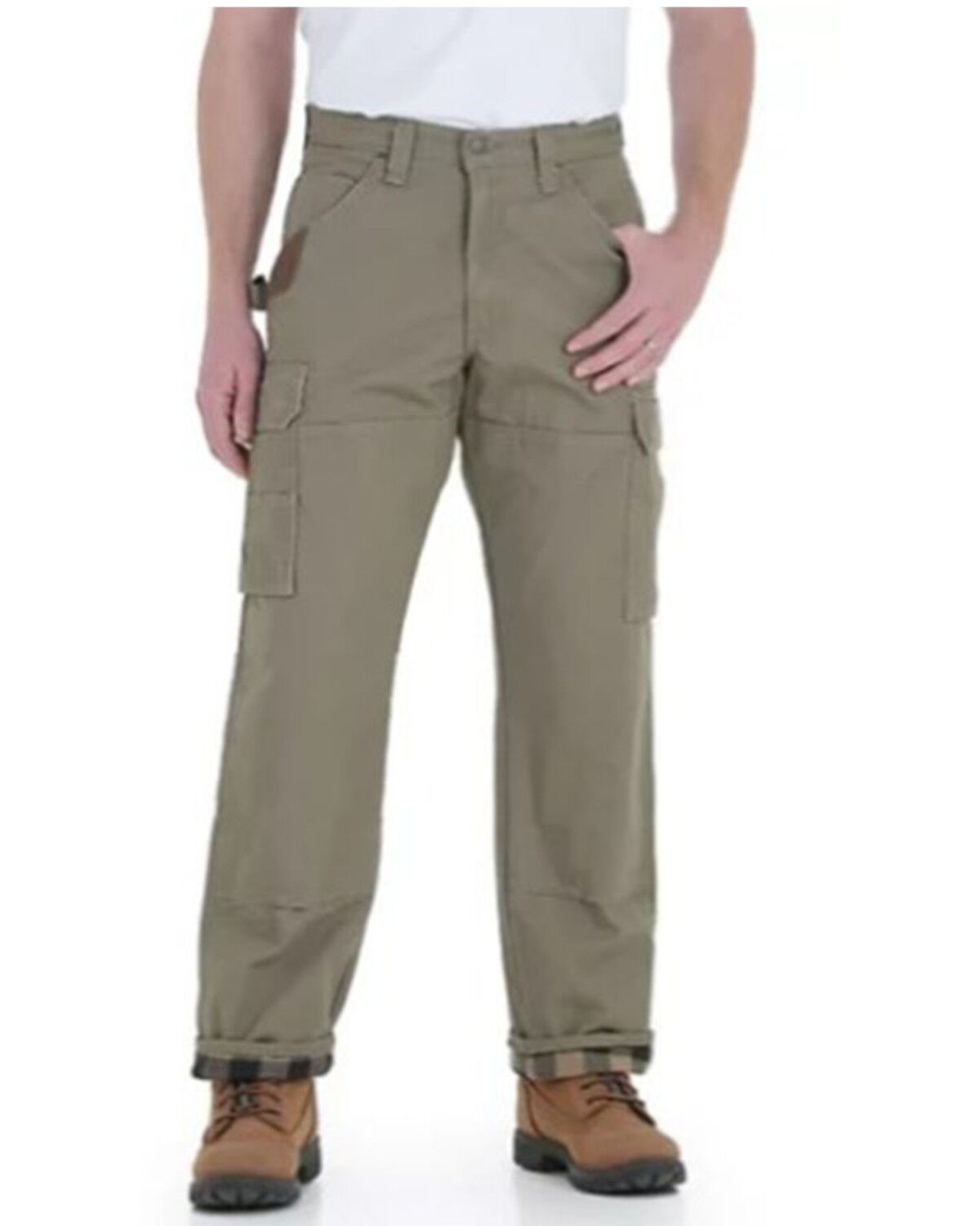Image #1 - Wrangler Riggs Men's Bark Lined Ripstop Ranger Work Pants, Bark, hi-res