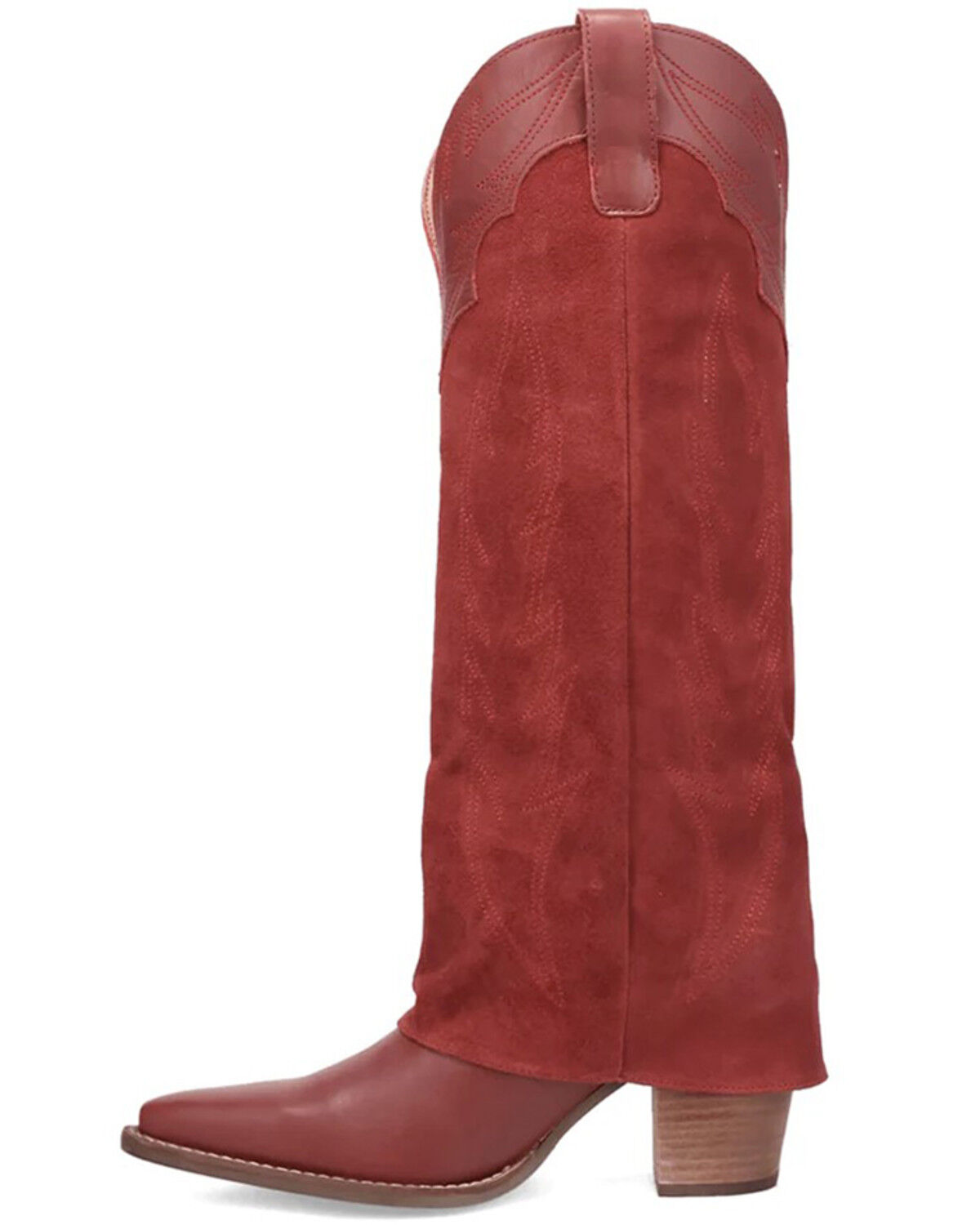 Image #3 - Dingo Women's Wild Horses Tall Western Boots - Snip Toe, Red, hi-res