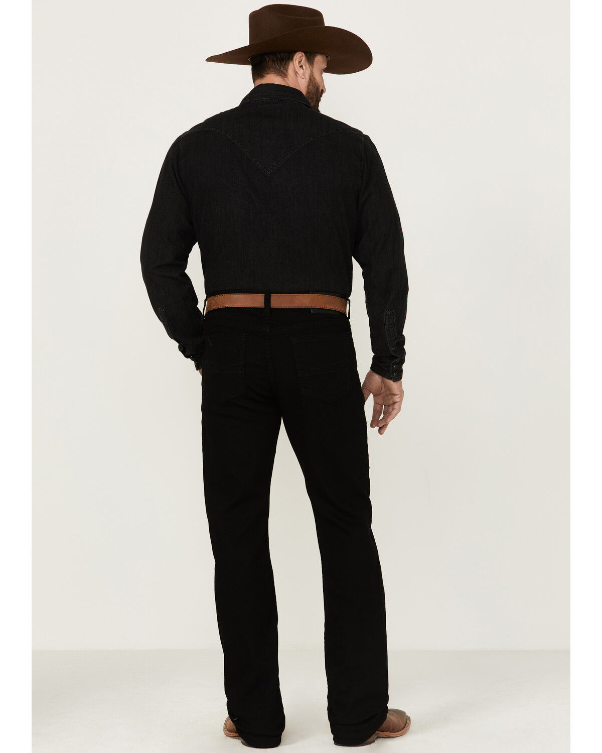 Image #3 - RANK 45® Men's Houston Stretch Stackable Straight Jeans, Black, hi-res