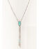 Image #1 - Prime Time Women's Turquoise Stone Bolo Necklace, Silver, hi-res