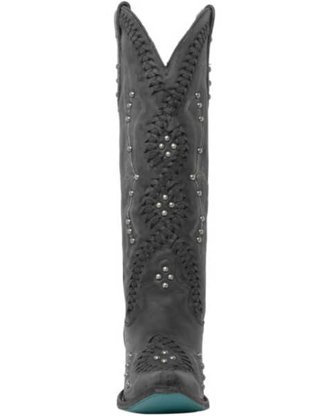 Image #3 - Lane Women's Cossette Studded Western Boots - Snip Toe, Jet Black, hi-res