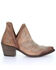 Circle G Women's Cognac Embroidery Fashion Booties - Round Toe, Brown, hi-res