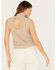Image #4 - Cleo + Wolf Women's Mock Neck Cropped Tank, Sand, hi-res