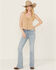 Image #1 - Idyllwind Women's Medium Wash Gypsy High Rise Split Hem Bootcut Stretch Denim Jeans, Medium Wash, hi-res
