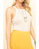 Image #4 - Shyanne Women's Heather High Neck Tank Top, Oatmeal, hi-res