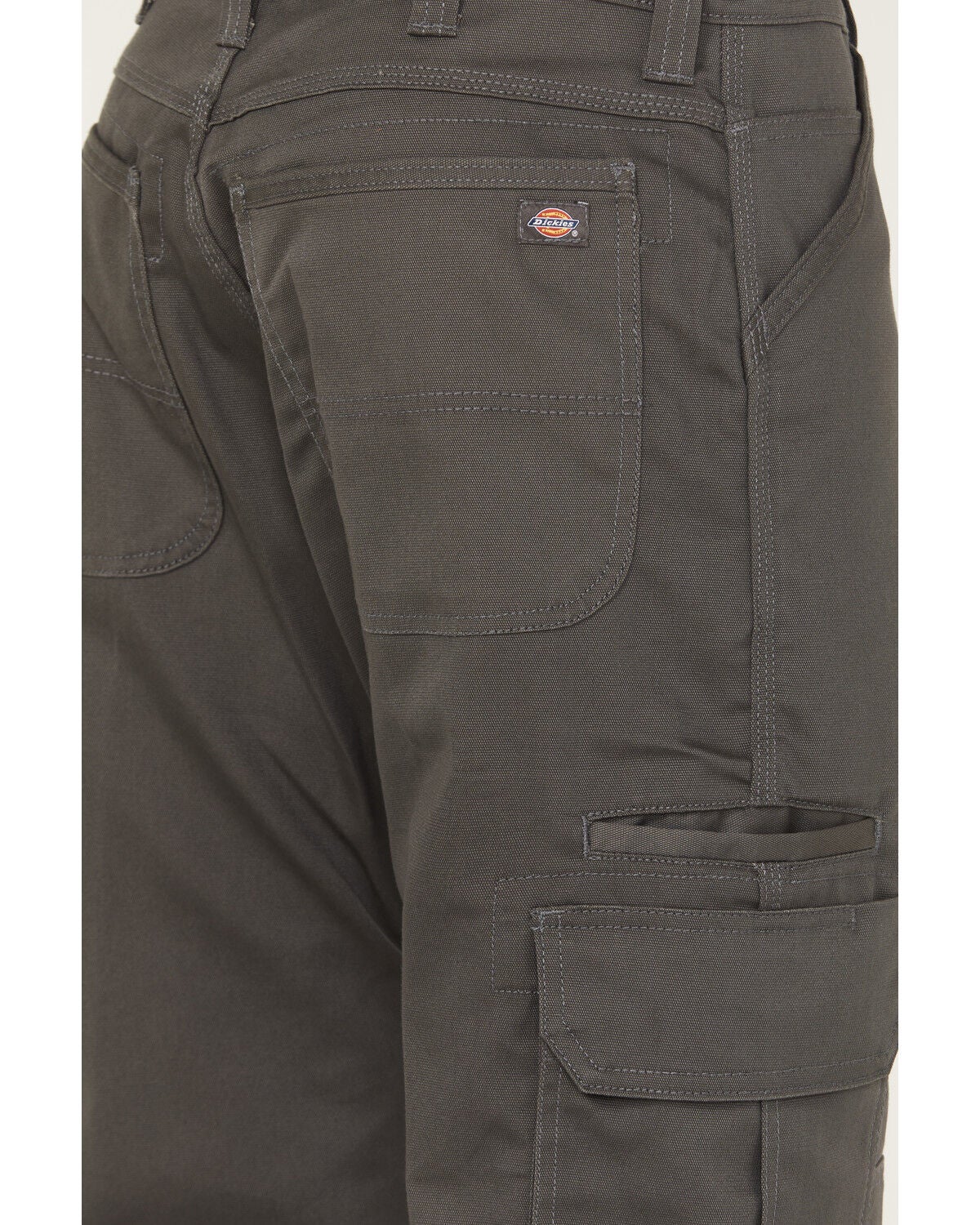 Image #4 - Dickies Men's Durastretch Ranger Duck Canvas Cargo Work Pants, Slate, hi-res