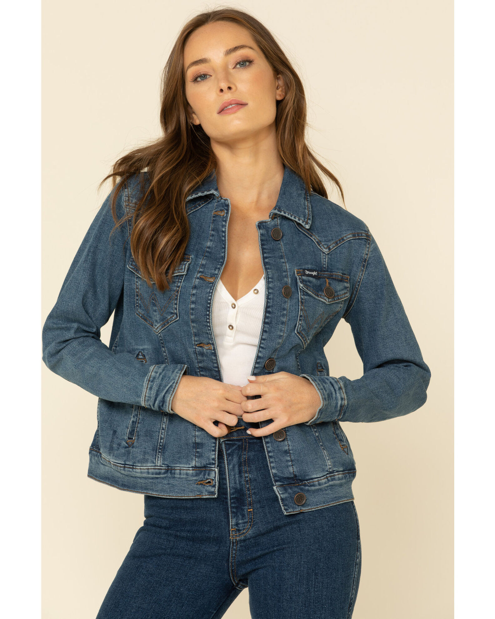 Ladies wrangler clearance denim jacket