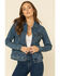 Image #1 - Wrangler Women's Dark Classic Fit Denim Jacket, Blue, hi-res
