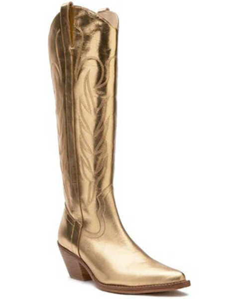 Image #1 - Coconuts by Matisse Women's Agency Western Boots - Snip Toe, Gold, hi-res