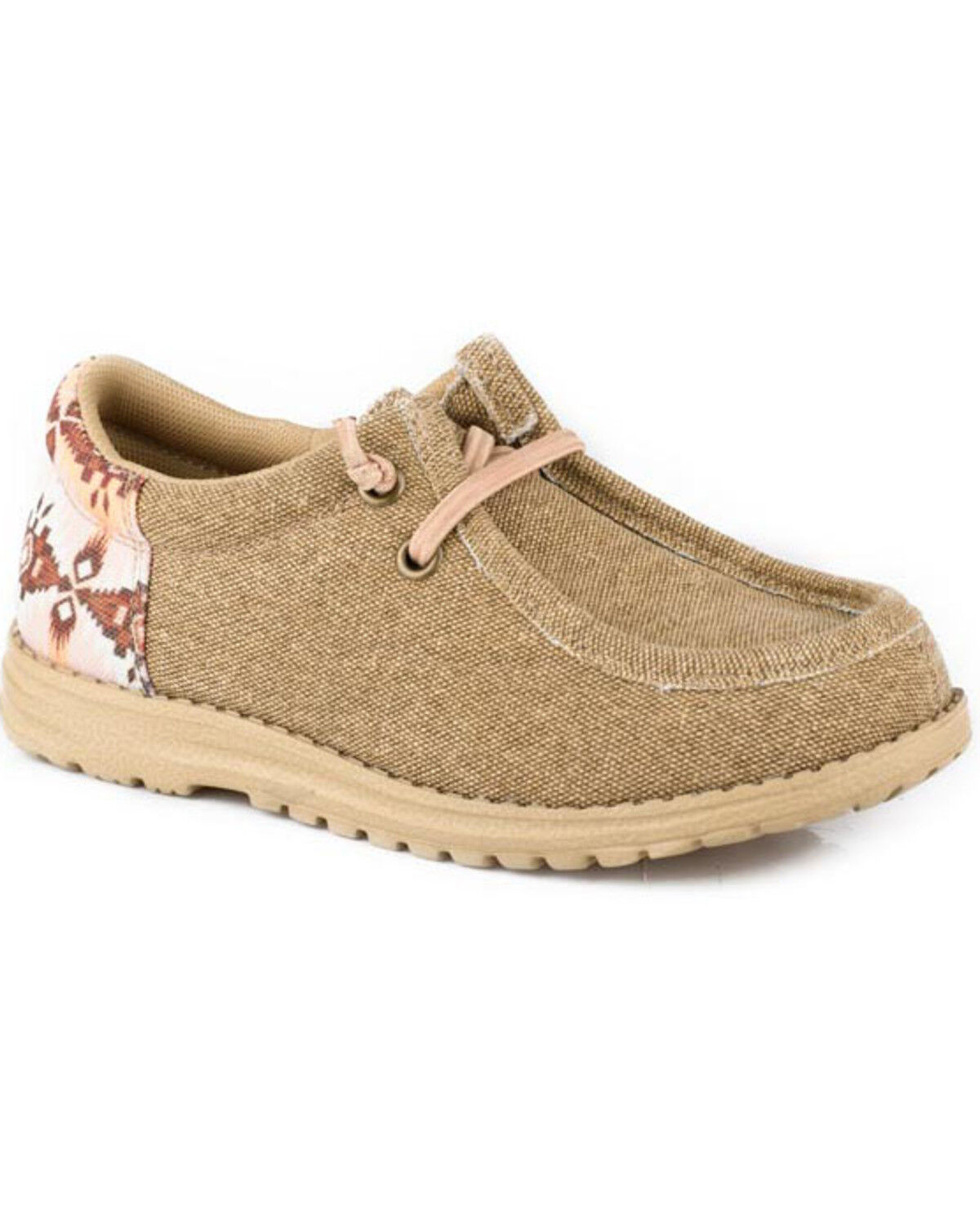 Image #1 - Roper Boys' Hang Loose Casual Shoes - Moc Toe, Tan, hi-res