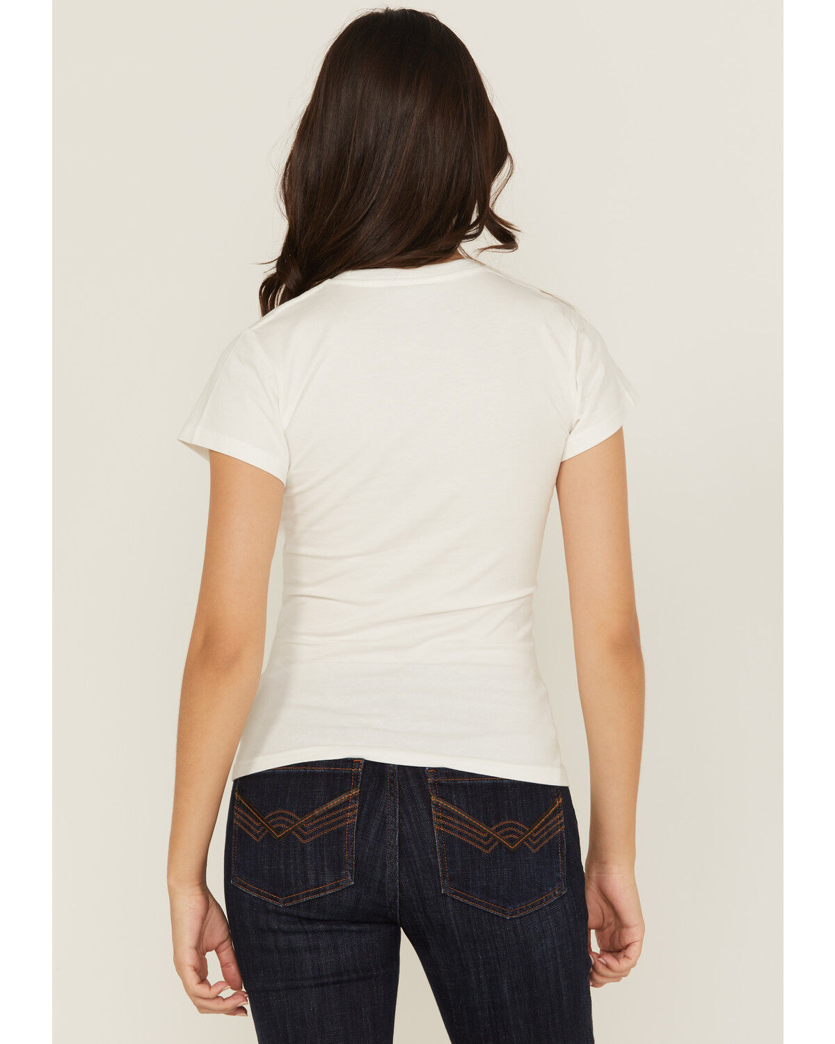 Image #5 - Wrangler x Lainey Wilson Women's Hang Tight Short Sleeve Graphic Tee, White, hi-res