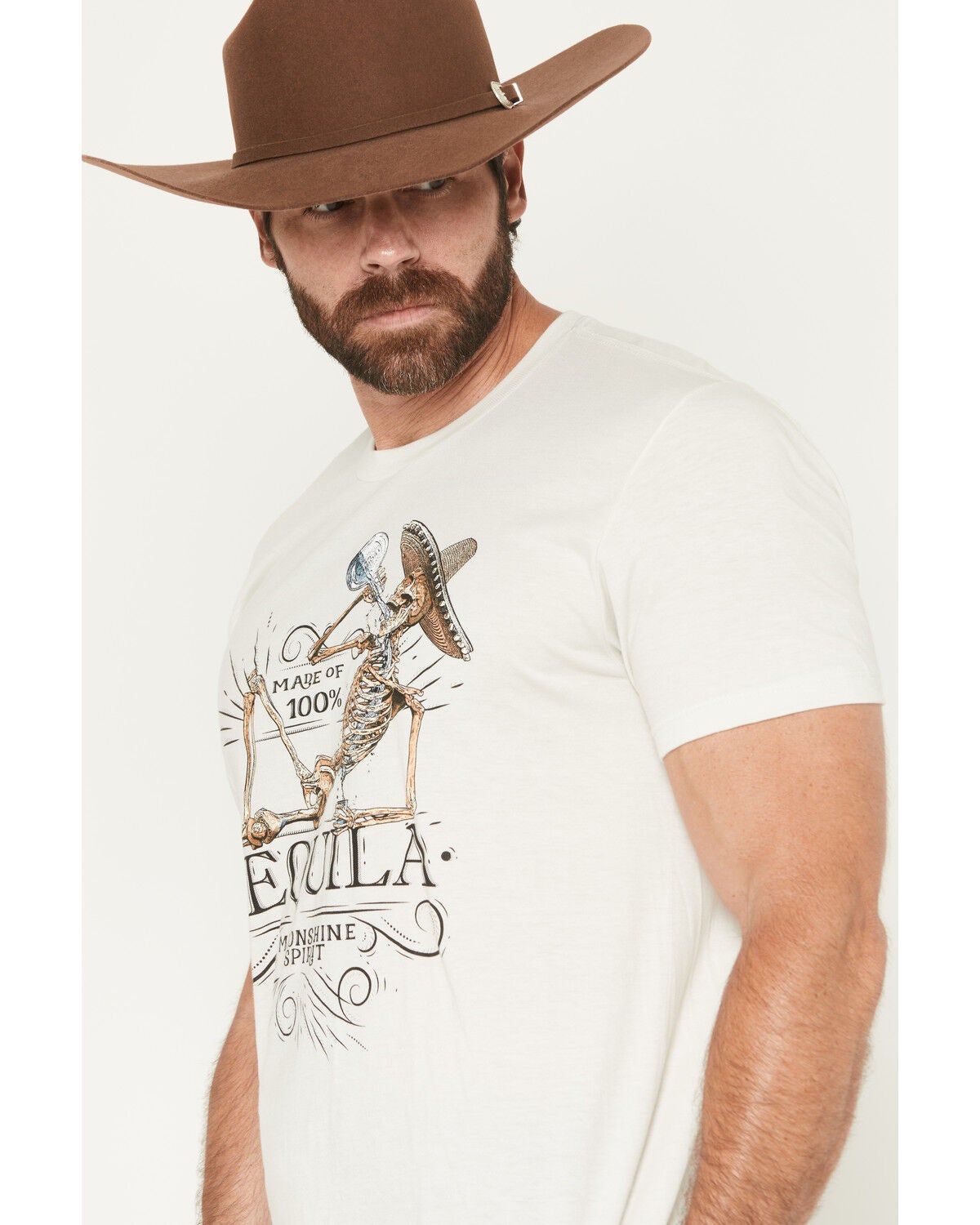 Image #2 - Moonshine Spirit&reg; Men's 100% Tequila Short Sleeve Graphic T-Shirt, Cream, hi-res