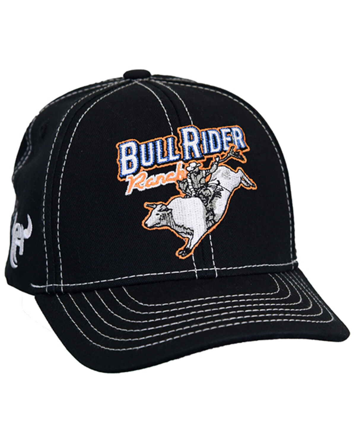 Image #1 - Cowboy Hardware Boys' Bull Rider Ranch Ball Cap, Black, hi-res