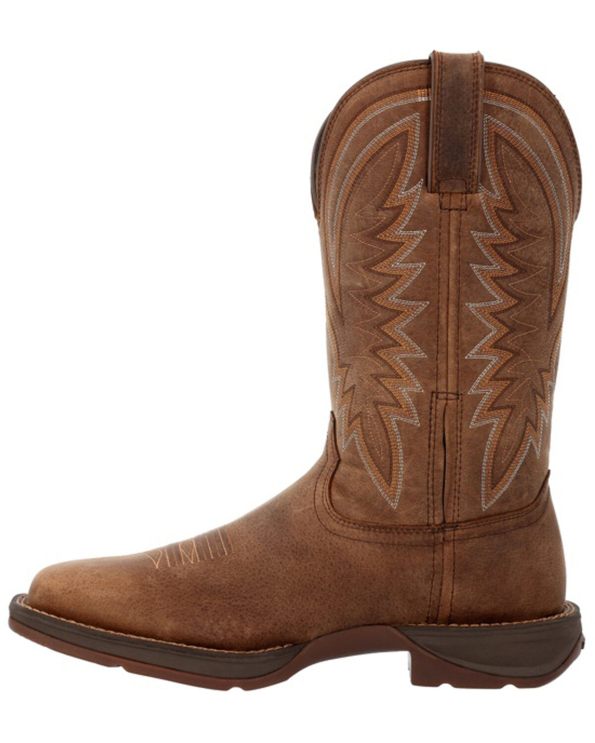 Image #3 - Durango Men's Rebel Performance Western Boots - Broad Square Toe, Brown, hi-res