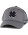 Black Clover Men's Premium Fitted Low Profile Ball Cap, Grey, hi-res