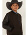 Image #2 - Cody James Boys' Brighton Solid Varsity Jacket, Brown, hi-res