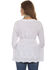 Cantina by Scully Women's White Plunge Long Sleeve Blouse, White, hi-res