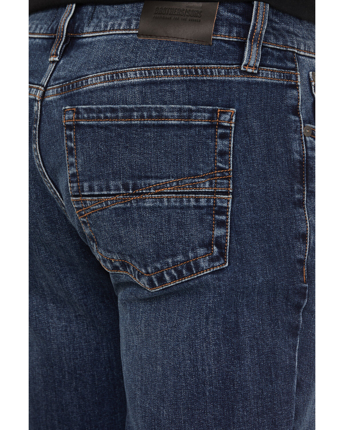 Image #4 - Brothers and Sons Men's Nightfall Dark Wash Slim Tapered Stretch Denim Jeans, Dark Wash, hi-res
