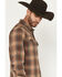 Image #2 - Moonshine Spirit&reg; Men's Bluff Plaid Print Long Sleeve Snap Flannel Shirt, Rust Copper, hi-res