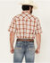 Image #4 - Wrangler Retro Men's Plaid Print Short Sleeve Snap Western Shirt, Maroon, hi-res