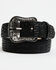 Image #1 - Tanner Mark Men's Caiman Print Leather Belt, Black, hi-res