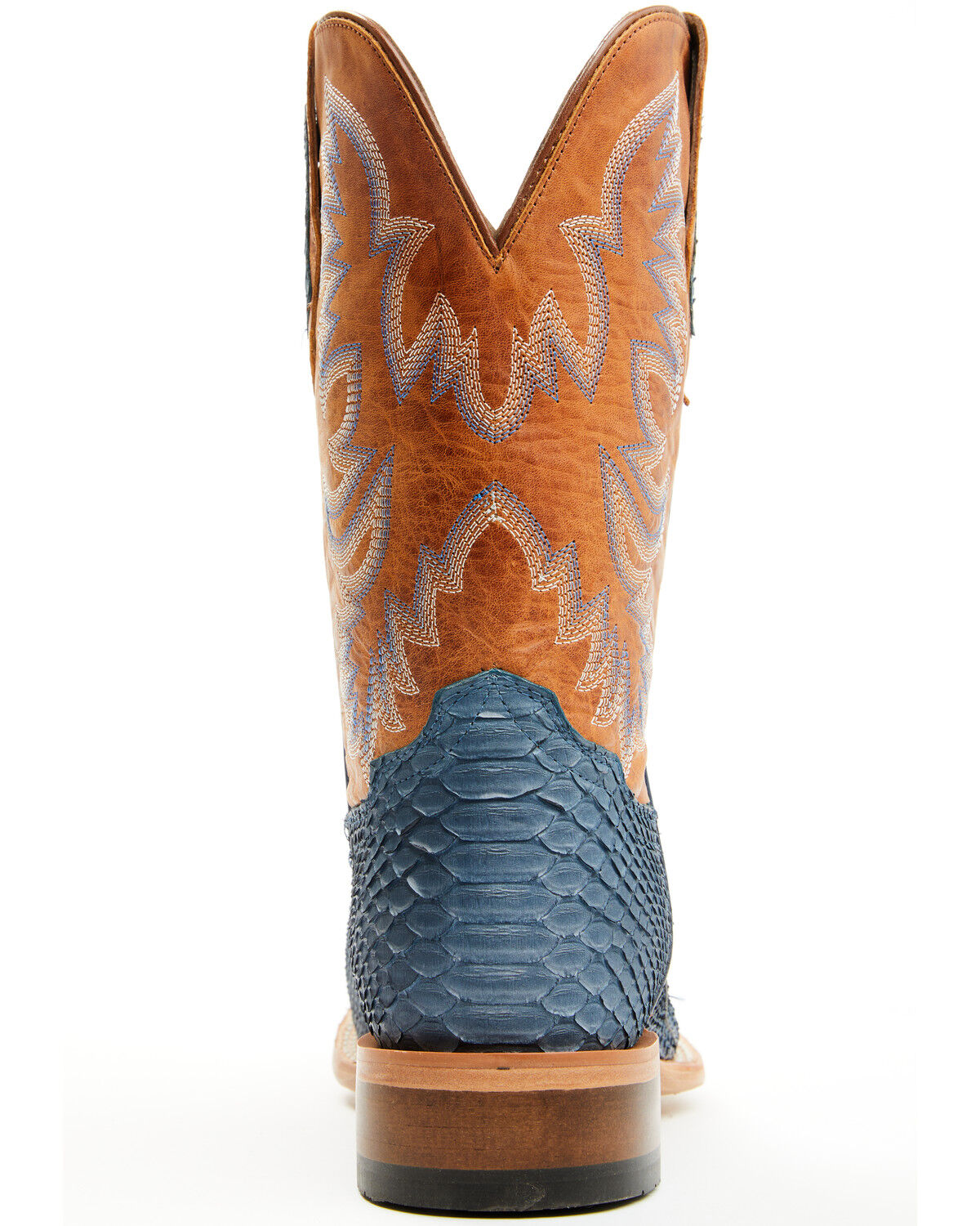 Image #5 - Cody James Men's Exotic Python Vulturno Western Boots - Broad Square Toe, Blue, hi-res