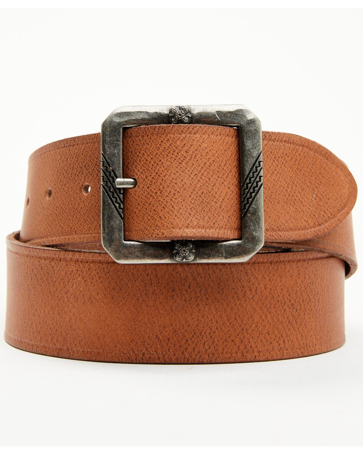 Cody James Men's Lawrence Leather Belt, Brown, hi-res