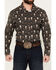 Image #3 - Rock & Roll Denim Men's Vintage '46 Steer Head Print Long Sleeve Pearl Snap Western Shirt, Black, hi-res