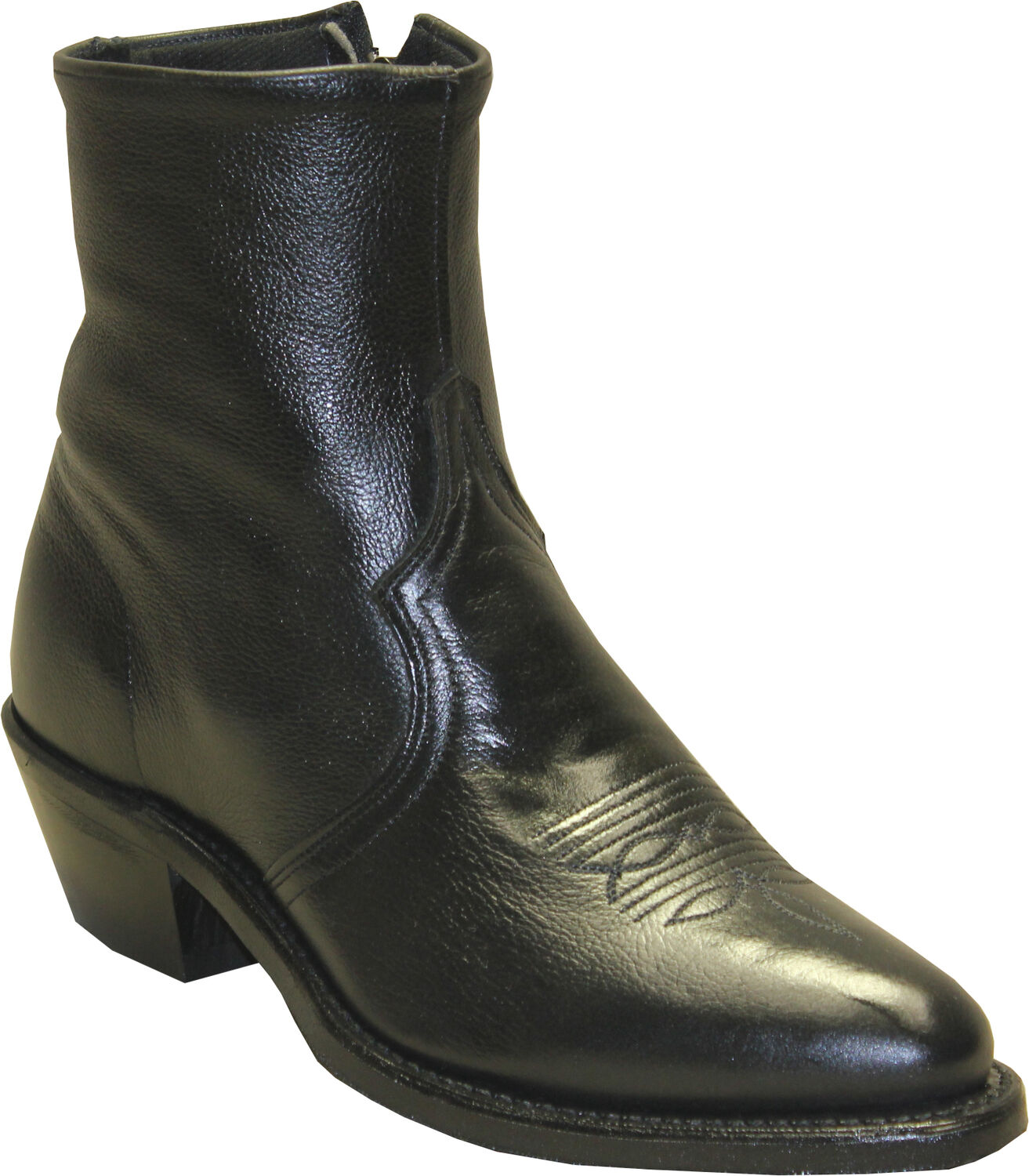 Image #1 - Sage by Abilene Boots Men's Zipper Short Boots - Round Toe, Black, hi-res