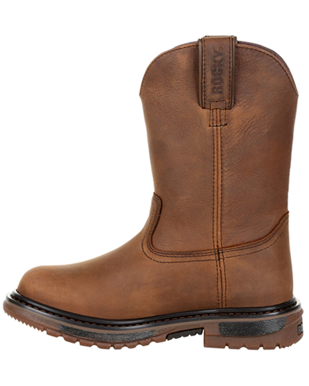 Image #3 - Rocky Little Boys' Original Ride FLX Waterproof Western Boots - Round Toe, Brown, hi-res
