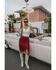 Image #1 - Idyllwind Women's Tina Faux Suede Fringe Midi Skirt, Maroon, hi-res
