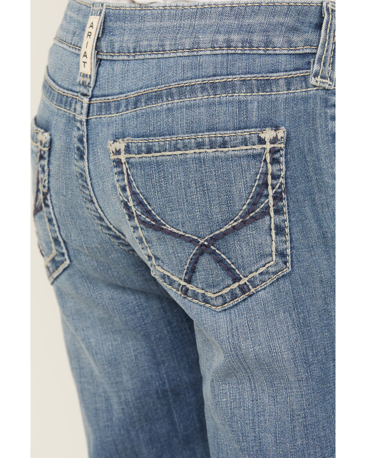 Image #4 - Ariat Girls' Medium Wash Tennesse Bootcut Denim Jeans, Blue, hi-res