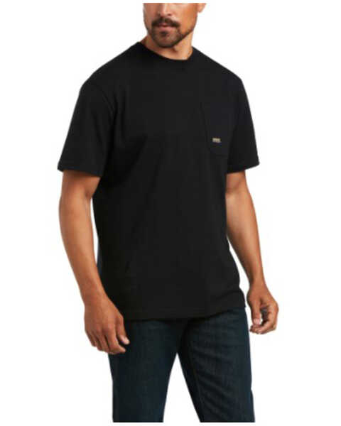 Ariat Men's Rebar Cotton Strong Mexico Pride Graphic Short Sleeve Work T-Shirt , Black, hi-res