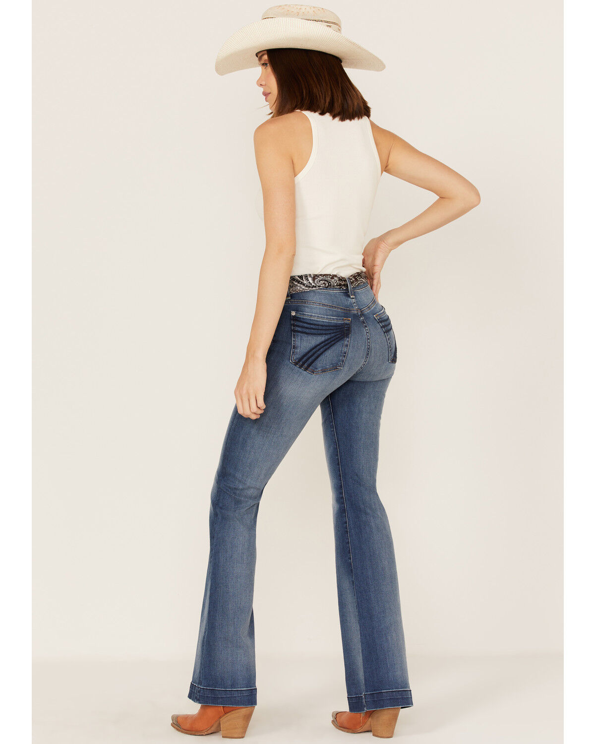 【驚きの値段】 Wash Medium Women's Mankind all For 7 Mid Tailorless Rise 靴