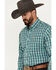 Image #2 - Cinch Men's Small Plaid Print Long Sleeve Button-Down Western Shirt , Green, hi-res