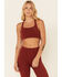 Image #1 - Shyanne Women's Solid Riding Sports Bra, Chocolate, hi-res