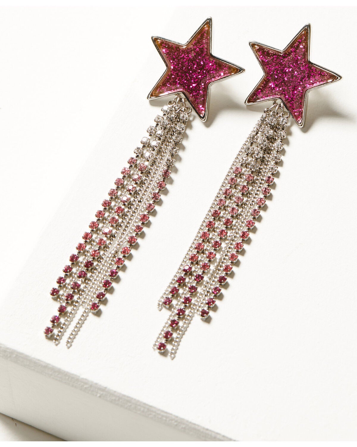 Image #1 - Idyllwind Women's Dangle Star Piedmont Earrings, Fuchsia, hi-res