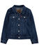 Levi's Toddler Girls' Dark Wash Denim Button-Down Trucker Jacket , Blue, hi-res