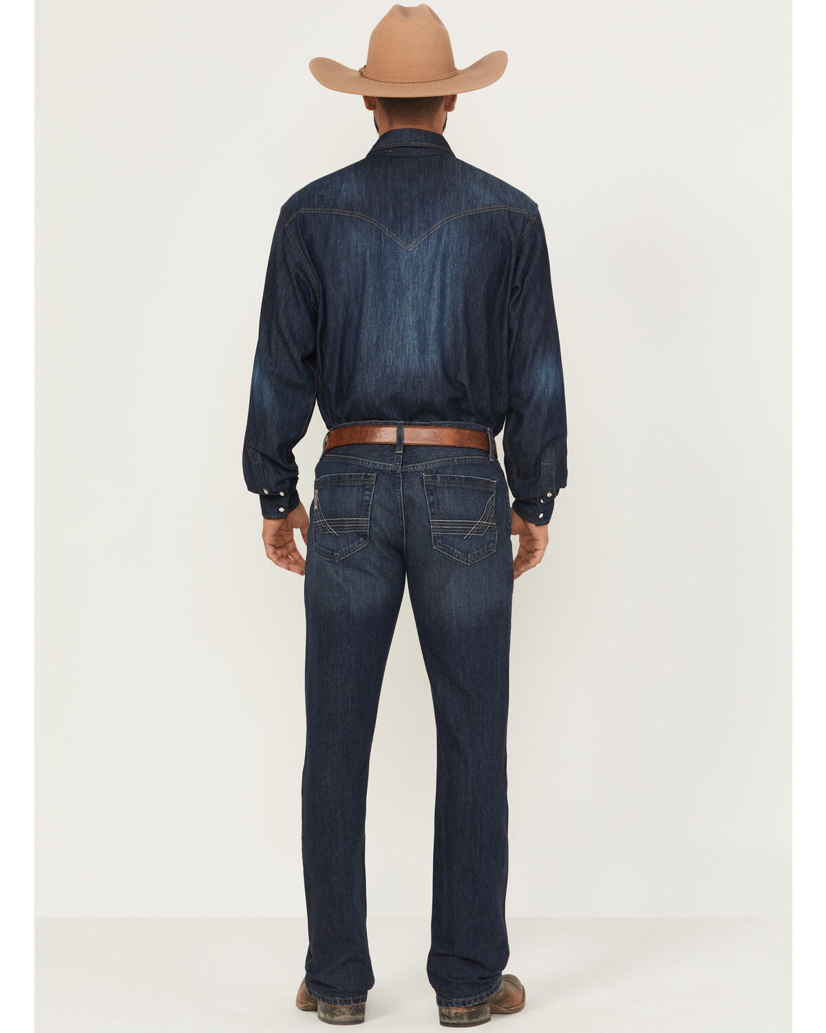 Image #3 - Cinch Men's Ian Dark Wash Slim Boot Denim Jeans, Indigo, hi-res