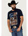 Image #1 - RANK 45® Men's American Rodeo Short Sleeve Graphic T-Shirt, Dark Blue, hi-res
